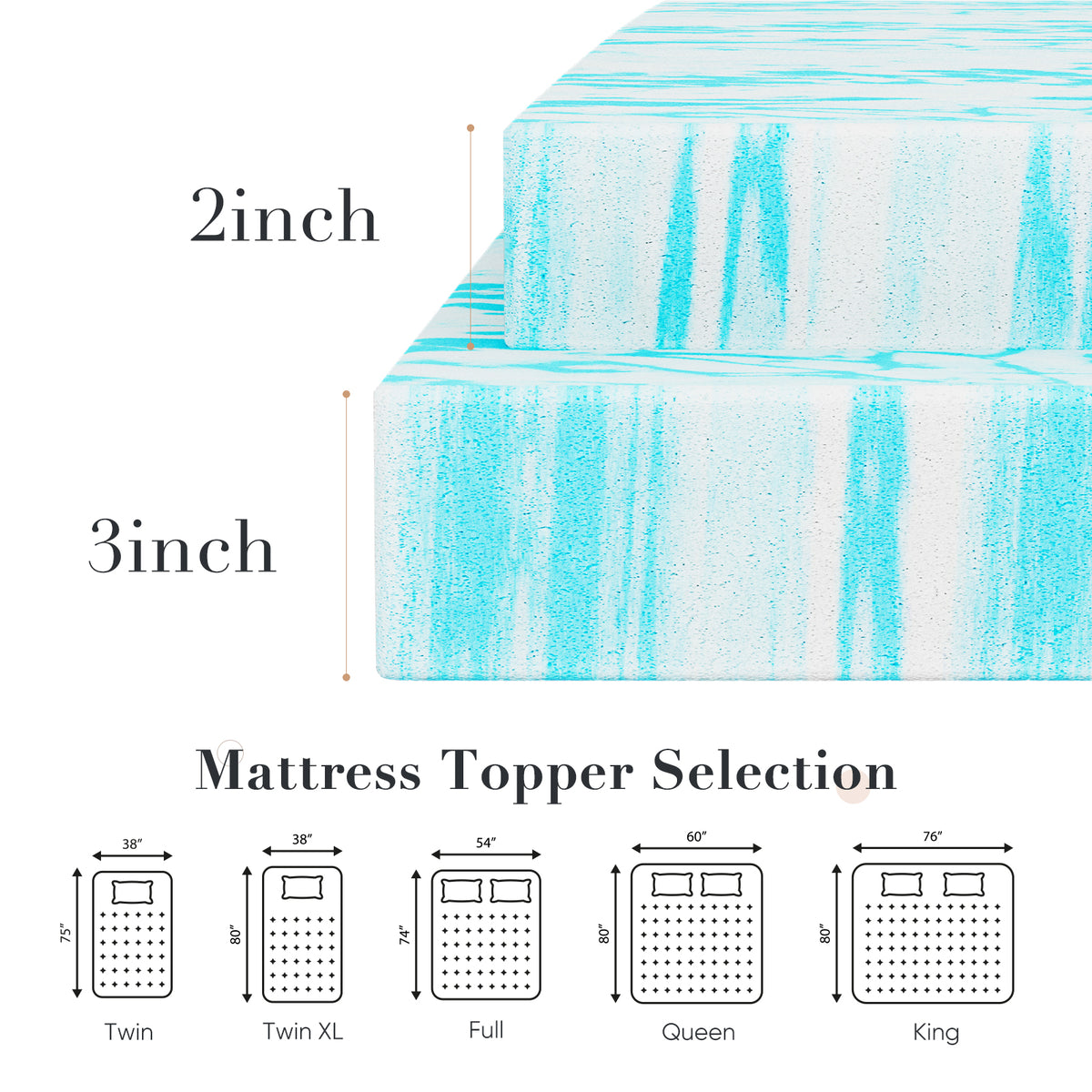 Discover Ultimate Comfort with Our Cooling Gel Memory Foam Bed Topper - Nook & Nest