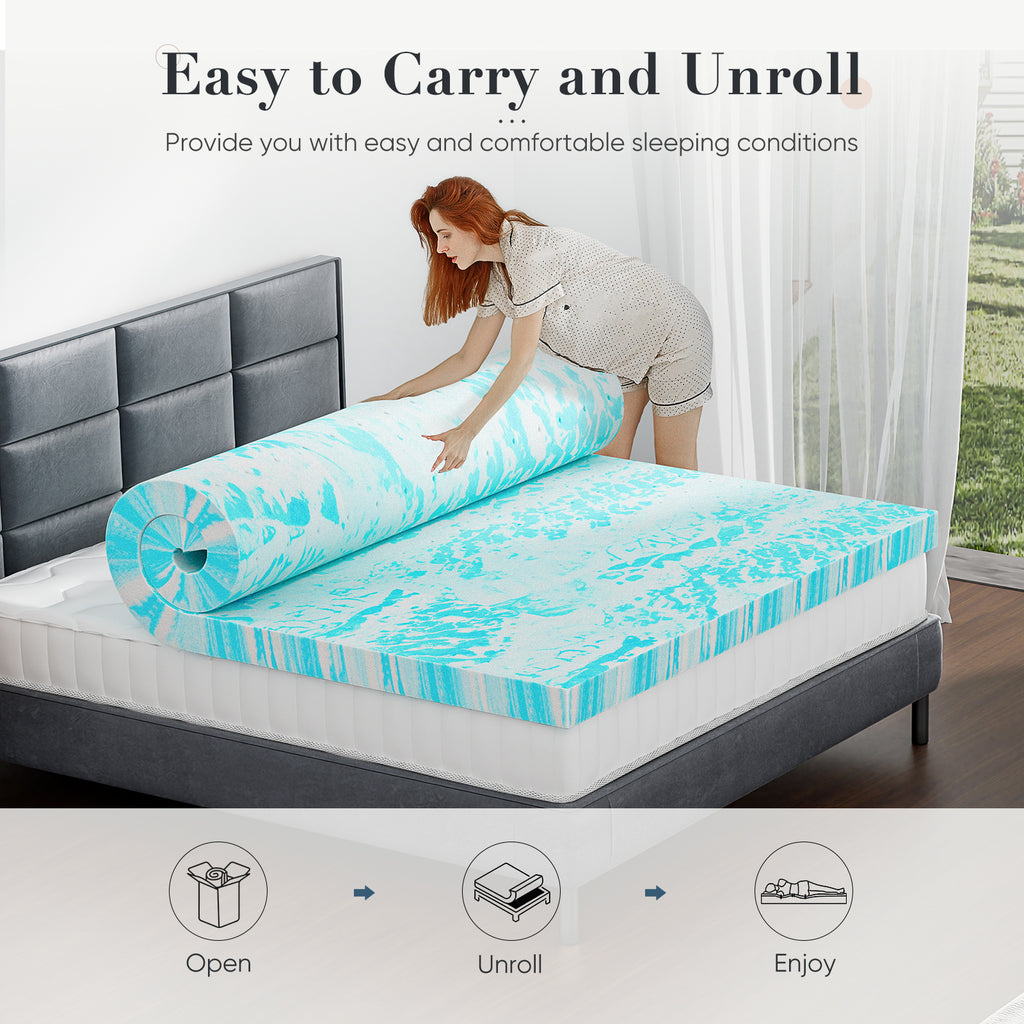 Discover Ultimate Comfort with Our Cooling Gel Memory Foam Bed Topper - Nook & Nest