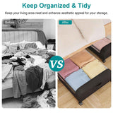 Under Bed Storage Containers – 2-Pack, 42L Each, Clear Lid, 360° Locka - Nook & Nest