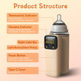 Portable Baby Bottle Warmer with 6 Temperature Settings - Nook & Nest