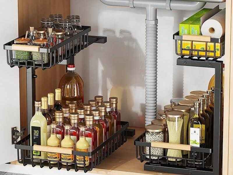 Under Sink Pull-Out Organizer: Effortless Storage Solution for Every Home - Nook & Nest