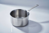 Tri-Ply Stainless Steel Saucepan – 4 QT with Glass Lid, Induction Comp - Nook & Nest