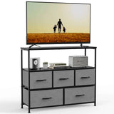 Tall Fabric Storage Tower with Drawers, Multiple Colors - Nook & Nest