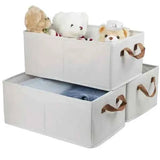 Foldable Clothes Storage Box with Clear Window, Nano White & Linen - Nook & Nest