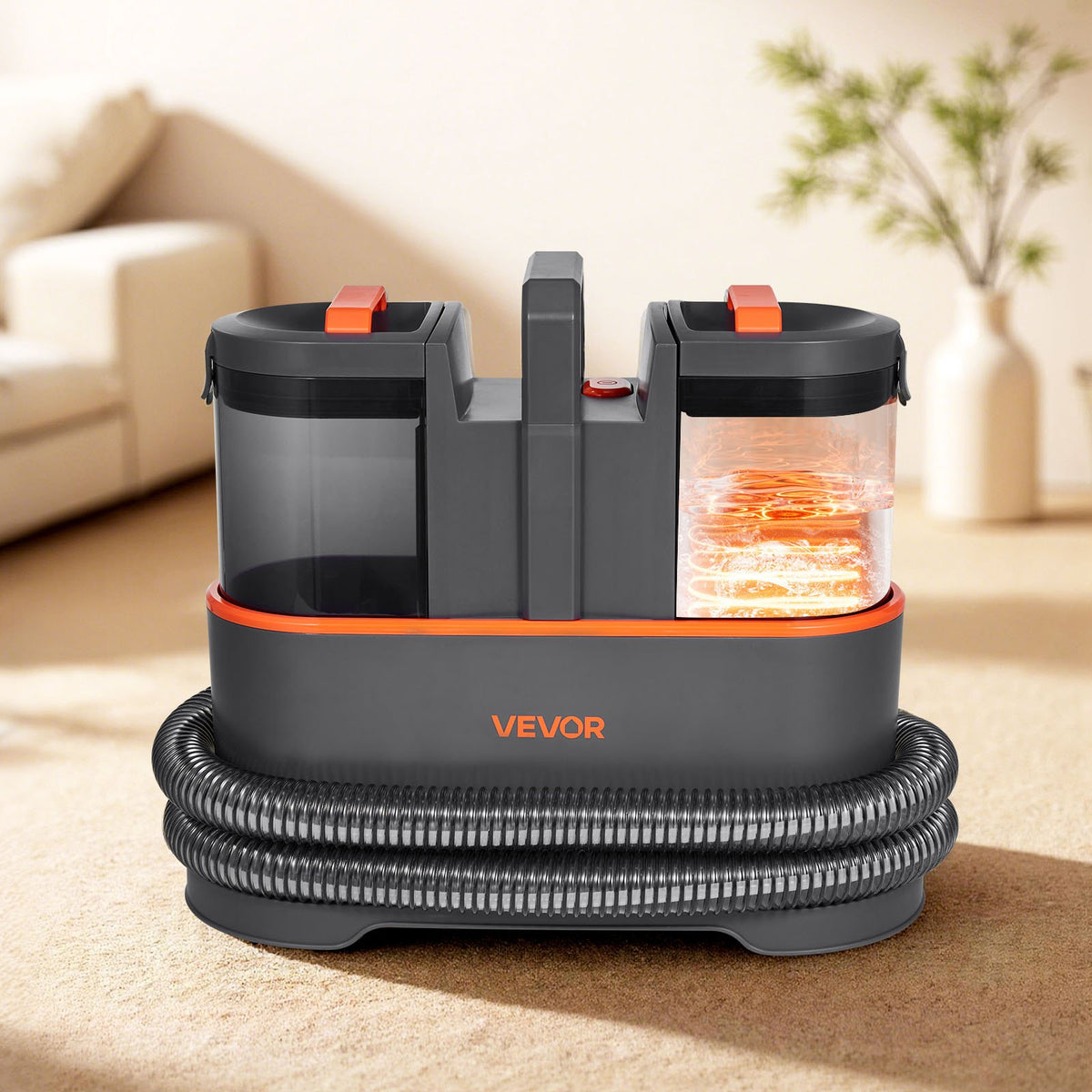 Portable Carpet Cleaner Machine Dual-Water Tank 11.5Kpa Upholstery Cleaner - Nook & Nest