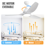 Plastic Ceiling Fans, 52 Inch with Light - Nook & Nest