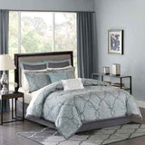 California King Comforter Set - 12-Piece Blue Bedding Collection - Nook & Nest