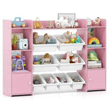 Pink Kids Storage Shelf – Toy Organizer and Bookcase - Nook & Nest