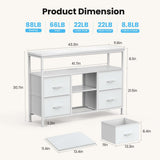 TV Stand with Drawers – LED Lights, Power Sockets, Up to 50 in - Nook & Nest