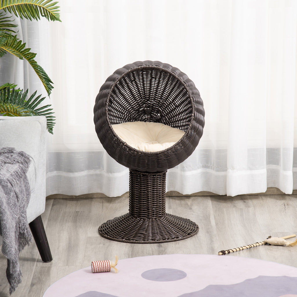 Elevated Cat Bed with Rotatable Pod – Cozy Kitty Oasis for Ultimate Comfort - Nook & Nest