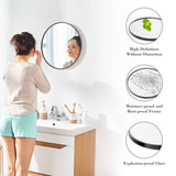 Black Circular Wall Mirror – 20 Inch