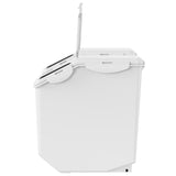 Airtight Storage Bins – Set of 2, 15L Each with Measuring Cups & Caste - Nook & Nest