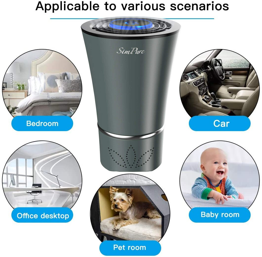 Mini Portable Air Purifier - Clean Air Anywhere for Home and Office - Nook & Nest