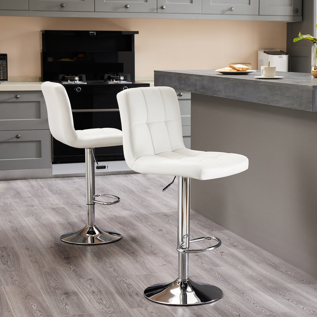 Square Cushion Bar Stool With Backrest - Nook & Nest