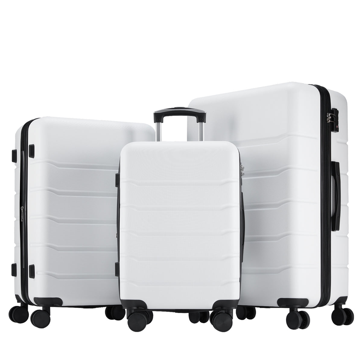 Hard Shell Luggage, 3 PCS Set, Large Capacity Interior - Nook & Nest