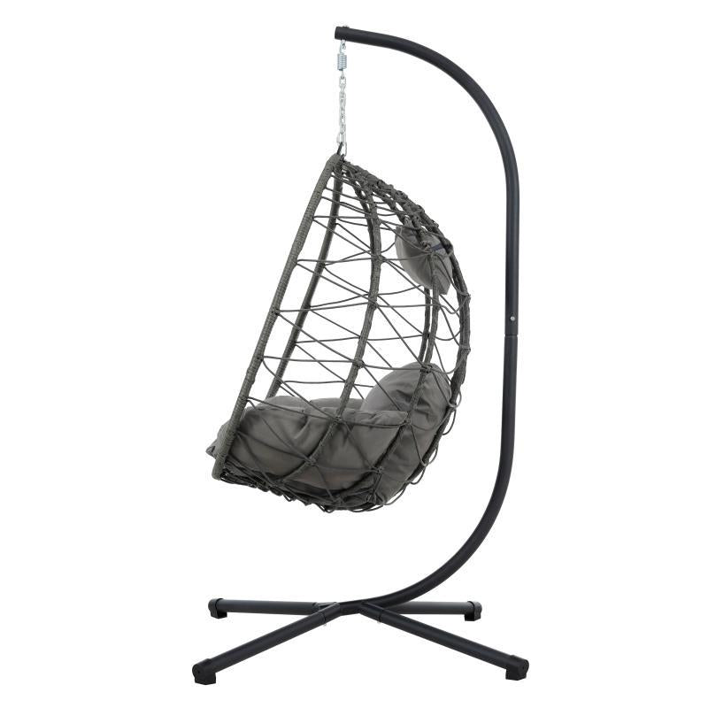 Hanging Egg Chair with Stand - Perfect for Indoor and Outdoor Relaxation - Nook & Nest
