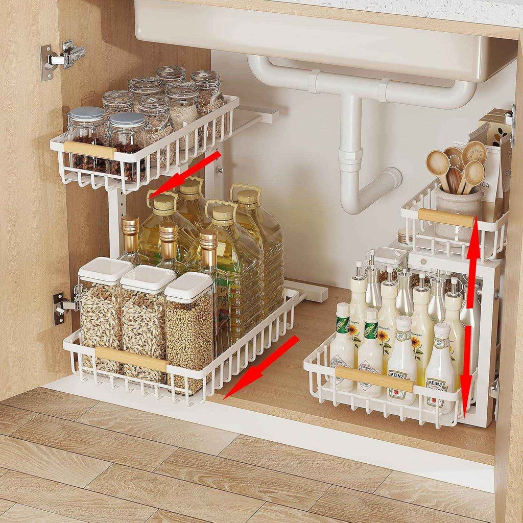 Under Sink Pull-Out Organizer: Effortless Storage Solution for Every Home - Nook & Nest