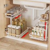 Black 2-Tier Under-Sink Pull-Out Organizer - Nook & Nest