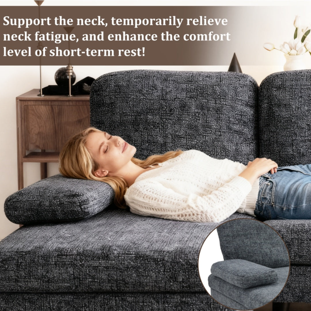 U-shaped Combination Sofa, Double Lounge Chair, Chenille Fabric 4-seat Living Room Furniture - Nook & Nest