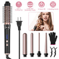 5-in-1 Curling Wand Set with 4 Barrels and Styling Brush - Nook & Nest