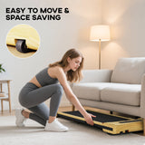 2.5HP Walking Pad, Under Desk Treadmill with Remote Control, Transport Wheels and LED Display for Home Gym Office - Nook & Nest