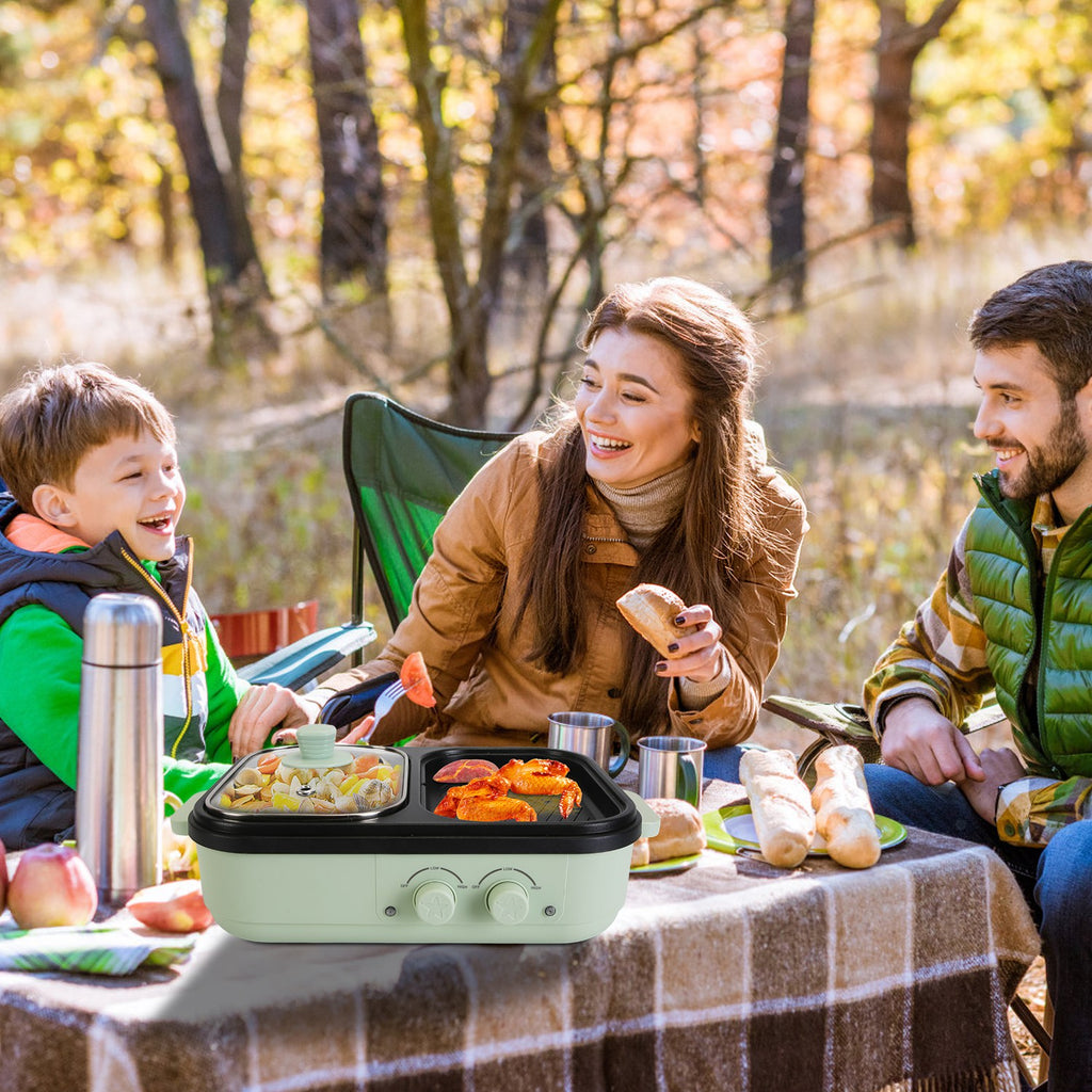 2-in-1 Electric Hot Pot and Grill - Nook & Nest