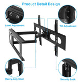 Full Motion TV Wall Mount – Fits 37–70 Inch TVs