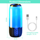 1Pc Wireless Portable Speaker Loud Stereo Speaker With 6 Color Changing Lights Radio Party TWS Speaker For Home Outdoor Travelling - Nook & Nest