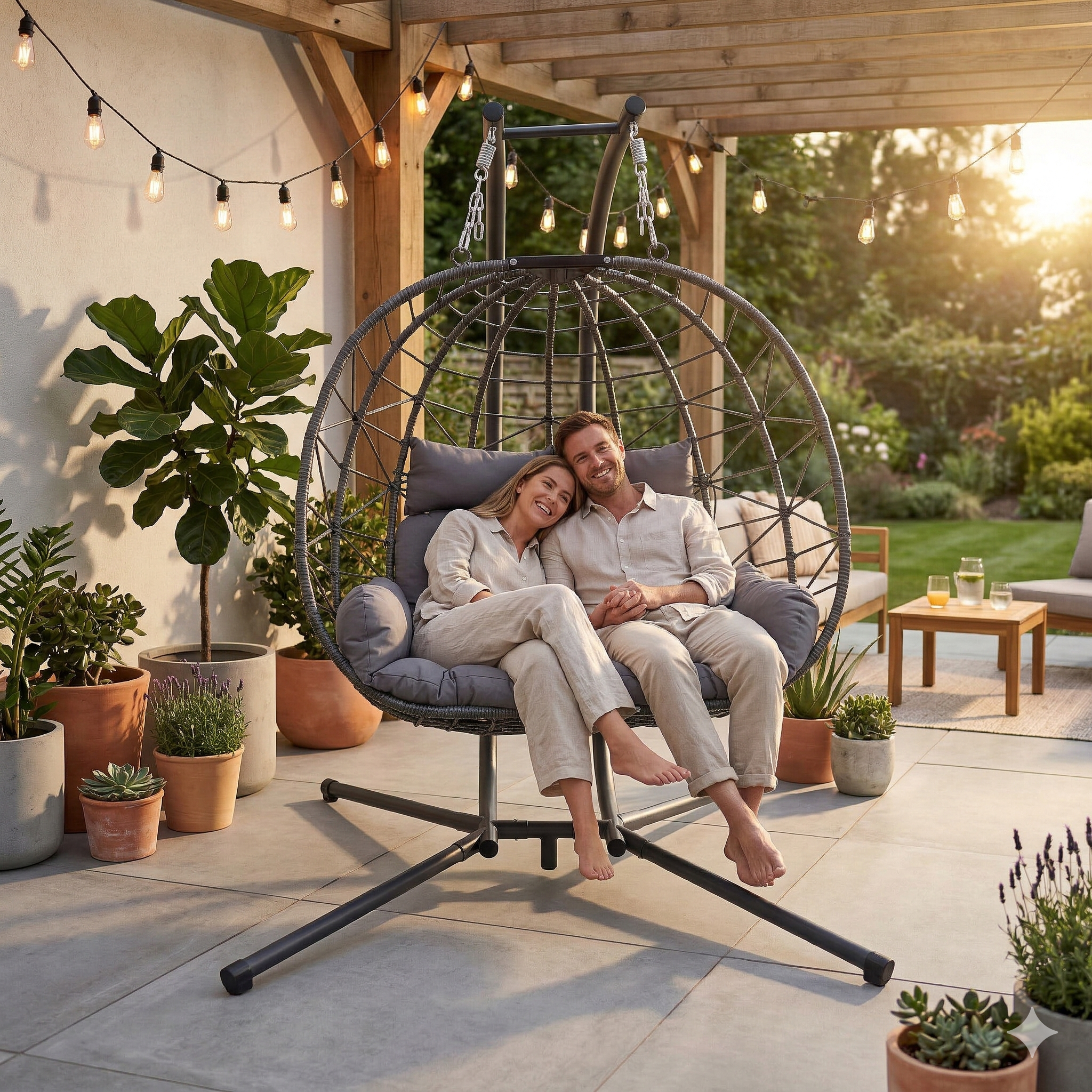 Double Hanging Egg Chair: Your Perfect Relaxation Retreat for Indoors and Outdoors - Nook & Nest