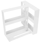 White Swivel Spice Rack Organizer for Kitchen Cabinets - Nook & Nest