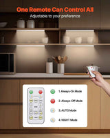 Motion Sensor LED Under Cabinet Lights – 5-Pack, 68 LED, Battery Opera - Nook & Nest