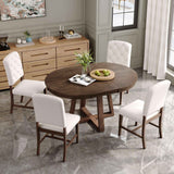 Walnut Compact Dining Set for 4, Table and 4 Chairs - Nook & Nest