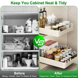 Pull-Out Spice Rack Organizer – 2-Piece Pack, S/M/L - Nook & Nest