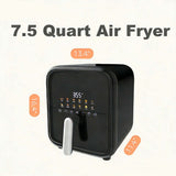 Digital Air Fryer with Viewing Window – 7.5 QT, 12 One-Touch Presets, Nook & Nest