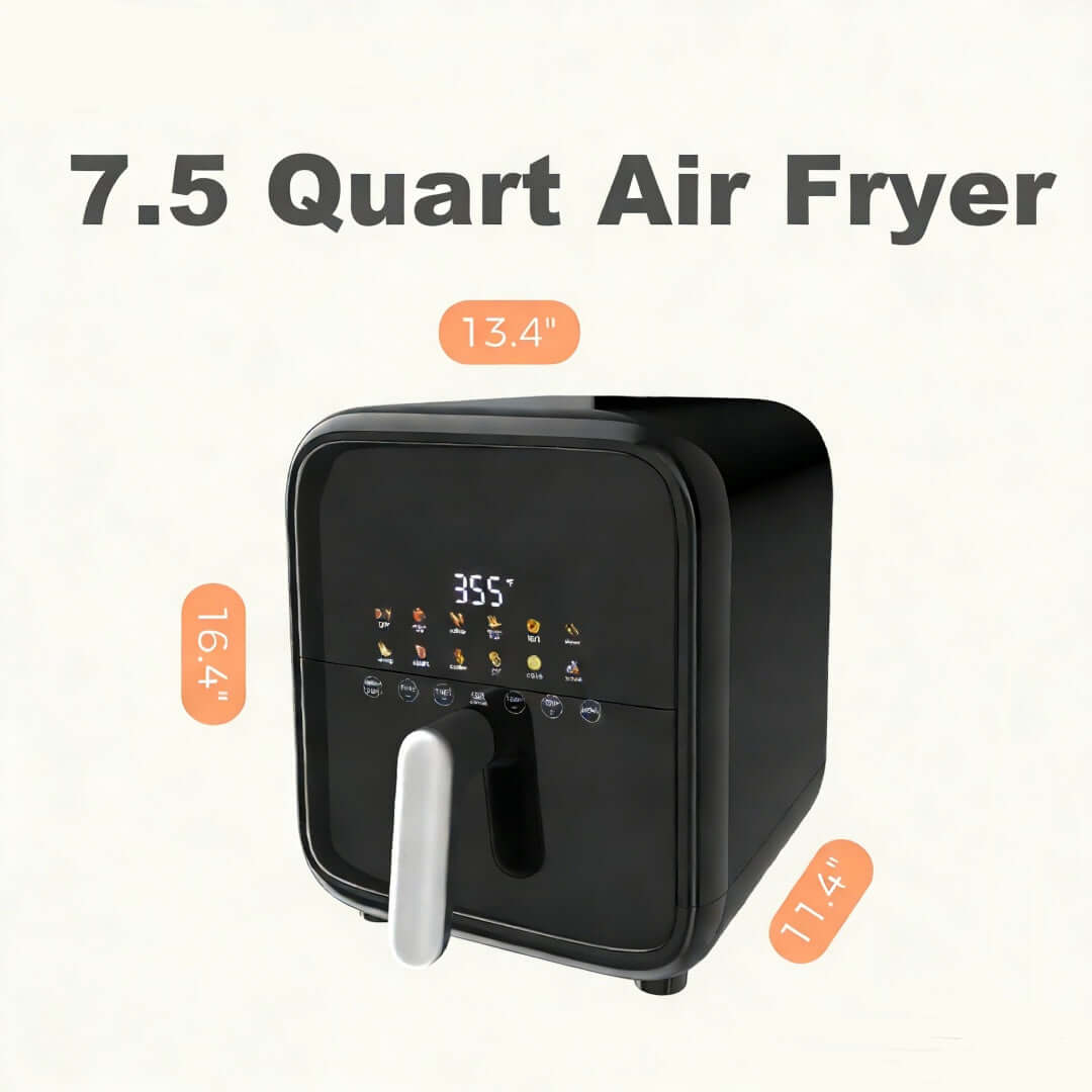 Elevate Your Cooking Game with the Digital Air Fryer with Viewing Window – 7.5 QT Capacity & 12 One-Touch Presets - Nook & Nest