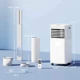 White 10, 000 BTU Portable Air Conditioner, 3-in-1 - Nook & Nest
