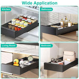 Pull-Out Cabinet Drawer Organizer – Carbon Steel, 55 lb Capacity, No-D - Nook & Nest