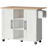 Large Rolling Kitchen Island Cart - 4-Tier with Storage - Nook & Nest