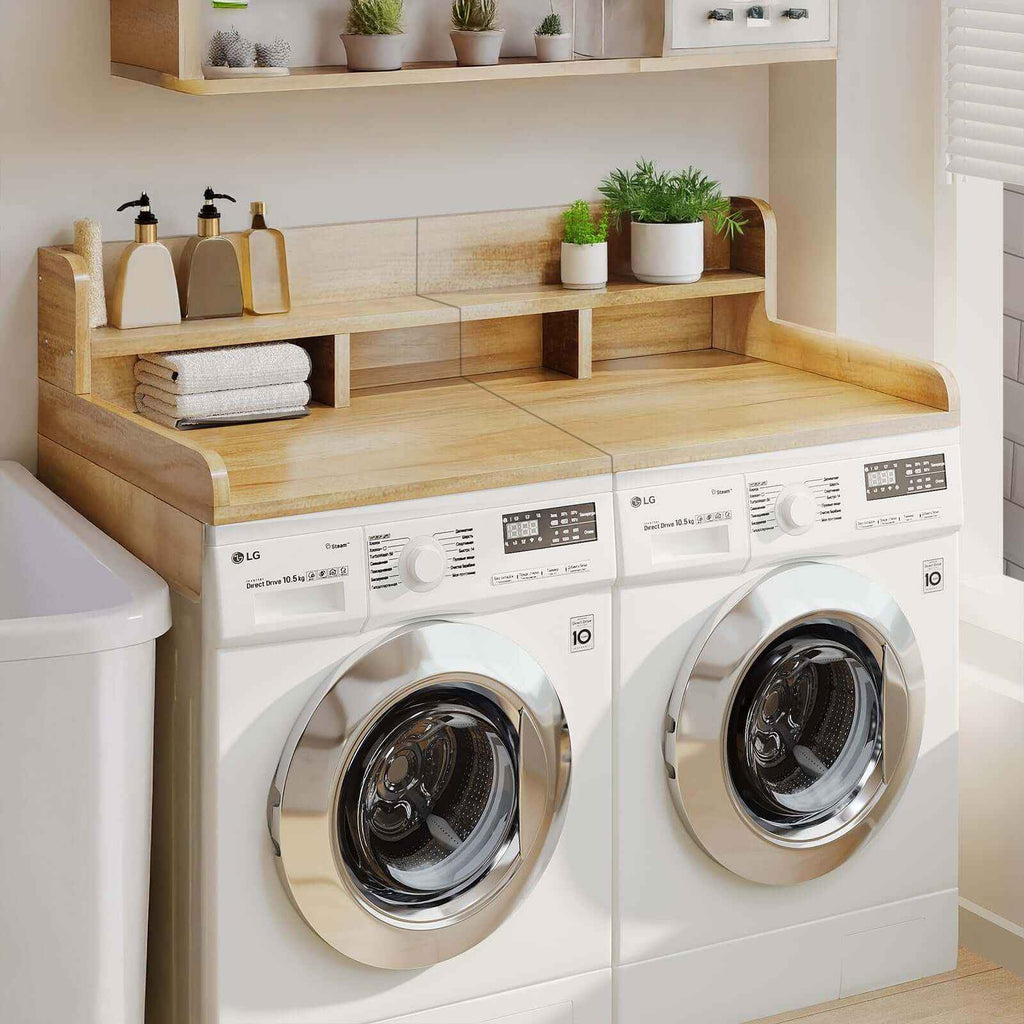 Washer Dryer Organizer Shelf – Maximize Your Laundry Efficiency with our Double-Layer Design - Nook & Nest