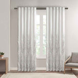 White Polyester Curtain Panel, 50 × 95 in - Nook & Nest