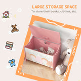 Pink Storage Chest with Lid – Toy and Bedroom Organizer - Nook & Nest