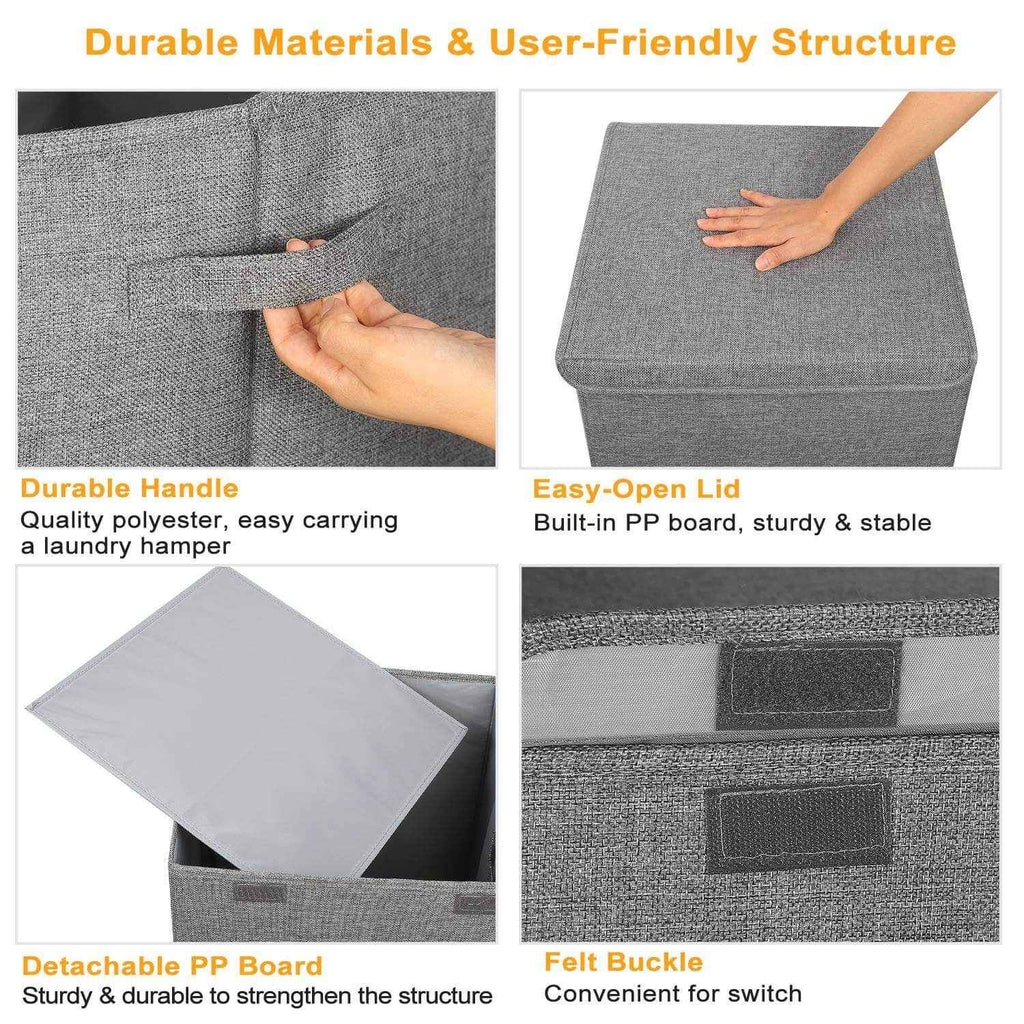 Ultimate Foldable Laundry Hamper with Lid – Keep Your Space Tidy & Organized - Nook & Nest