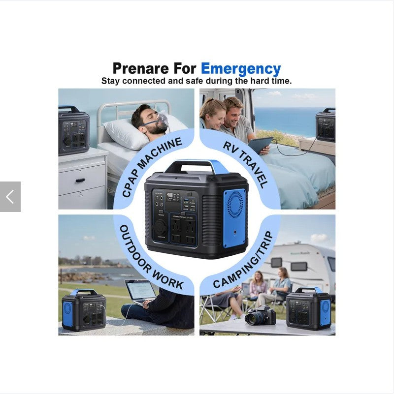 296Wh 80000mAh Lithium Battery Generator Solar For Outdoor Camping RV Home - Nook & Nest
