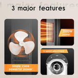 2000W Adjustable Indoor Heater with 6 Settings - Nook & Nest
