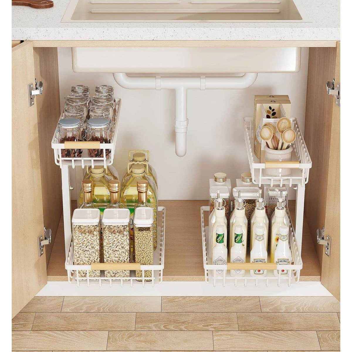 Under Sink Pull-Out Organizer: Effortless Storage Solution for Every Home - Nook & Nest