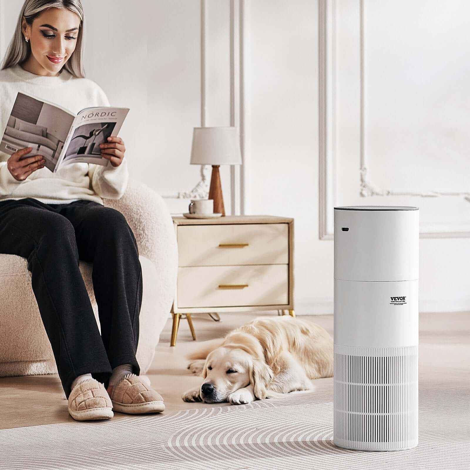 Breathe Easy with the True HEPA Air Purifier for Large Rooms - 11 Stage Filtration - Nook & Nest