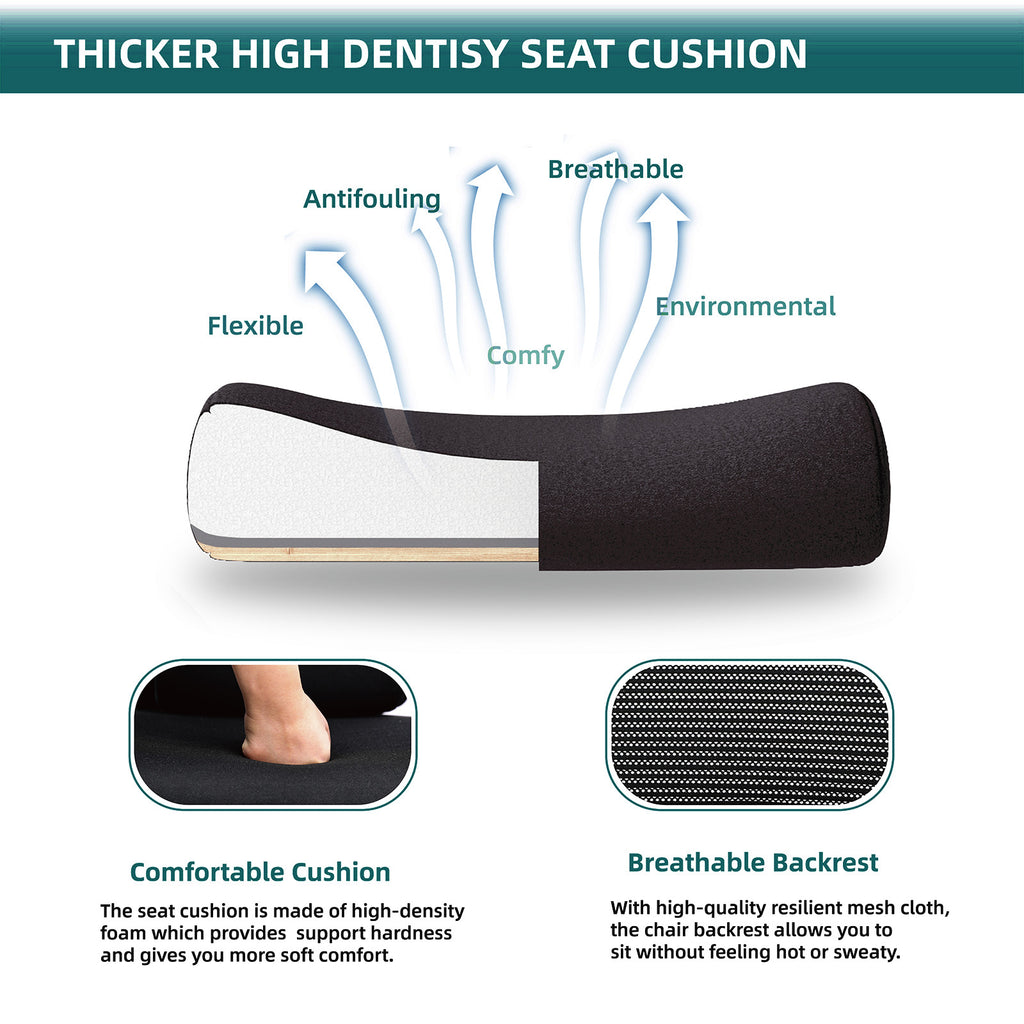 Retractable Footrest Ergonomic Swivel Office Chair With Lumbar Support Pillow And Padded Armrests - Nook & Nest