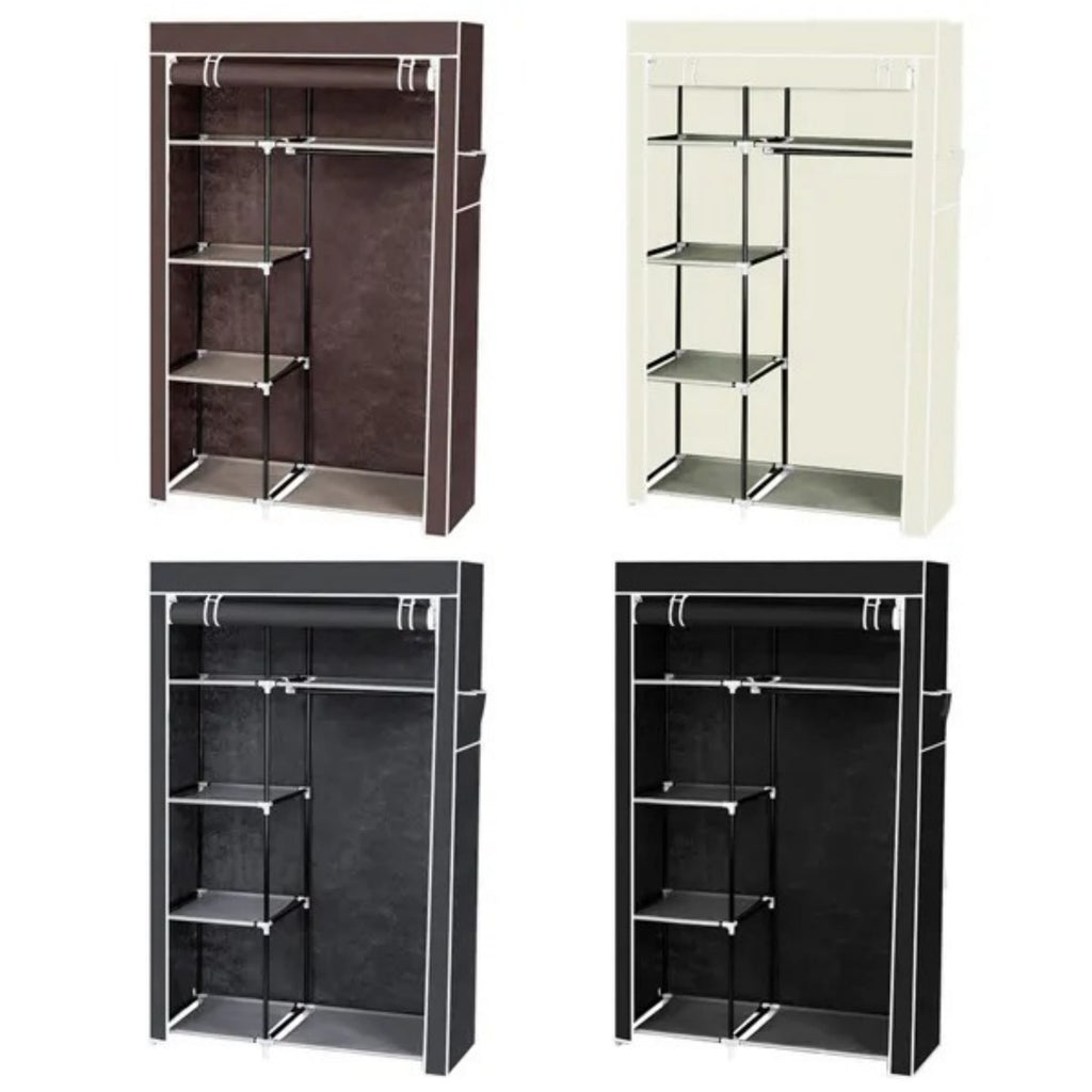 Portable Closet Organizer - 64" Wardrobe Storage Solution for Small Spaces - Nook & Nest
