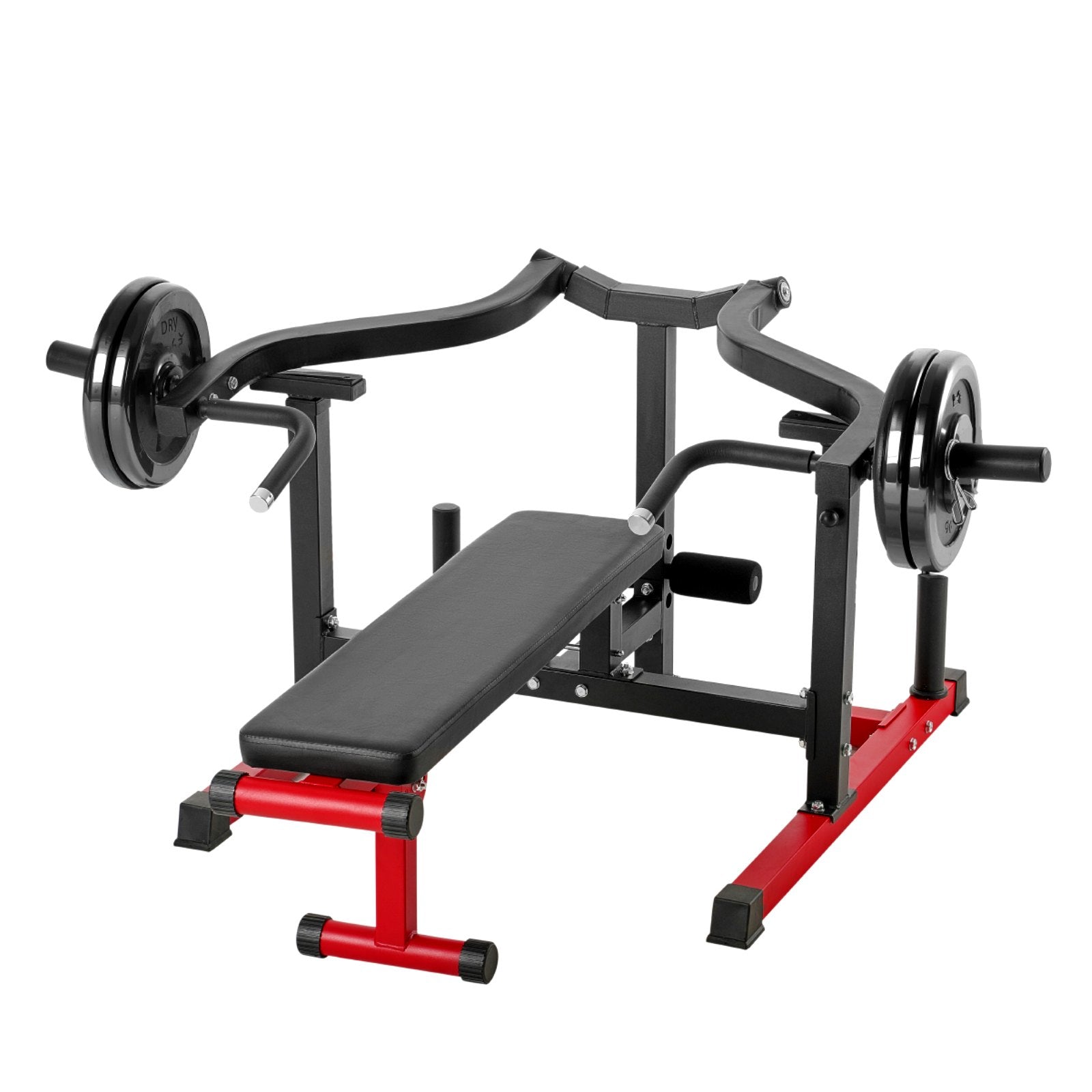 Chest Press Machine, 450 LBS Bench Press Set, Adjustable Flat Incline Bench With Independent Converging Arms, Upper Chest Equipment, Fitness Home Gym Equipment For Chest, AB Workouts, Shoulder - Nook & Nest