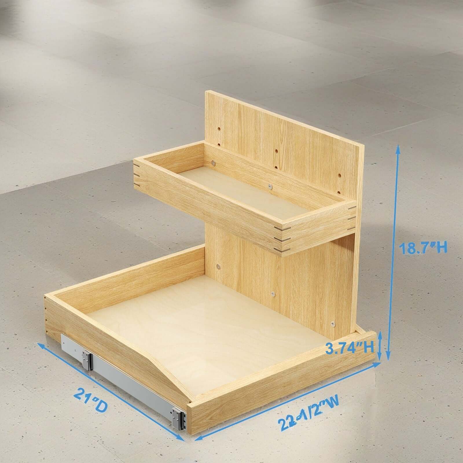 Elevate Your Space with the 2-Tier Pull-Out Cabinet Organizer – Soft-Close Convenience - Nook & Nest